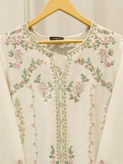 Pure Sheesha Silk Embroidered Shirt S114964