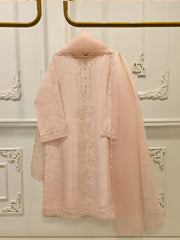 3 Piece- Pure Sheesha Silk Embroidered Suit S115122