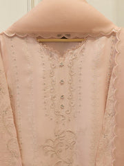 3 Piece- Pure Sheesha Silk Embroidered Suit S115122