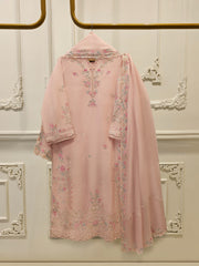 3 Piece - Pure Khaddi Silk Embroidered Suit S115255