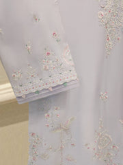 3 Piece- Pure Sheesha Silk Embroidered Suit S115308