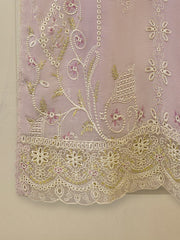2 Piece - Pure Embroidered Cotton Net Suit S114776