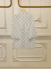 Digital Printed Embroidered Cambric Shirt S112357