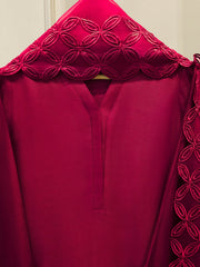 3 Piece - Pure Embroidered Cotton Net Suit S114338