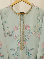 2 Piece- Pure Sheesha Silk Embroidered Suit S114432