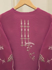 3 Piece - Pure Embroidered Cotton Net Suit S114934
