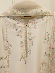 3 Piece- Pure Shisha Silk Embroidered Suit S115039