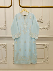 Pure Embroidered Cotton Net Shirt S114974