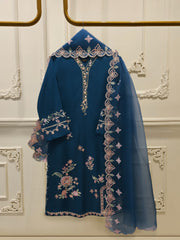 3 Piece - Pure Khaddi Silk Embroidered Suit S115233