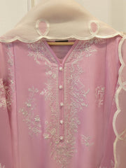 3 Piece- Pure Sheesha Silk Embroidered Suit S115291