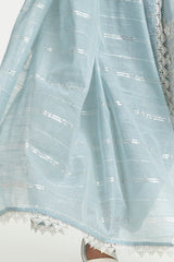 Cotton Sequins yarn-dyed Dupatta