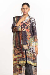 Digital Printed Shamose Silk Embelsihed Suit