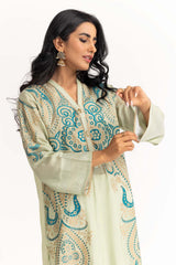 Dyed Cotton Silk Screen Printed Kurti