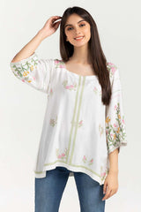 Embroidered Twill Viscose Kurti