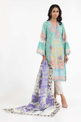 Luxury Pret Printed Poly Crepe Embelished Kurti