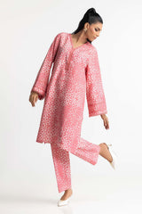 Poly Raw Slub Printed Co-Ord Set