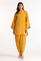 Two-Tone Herringbone Embroidered Shirt And Trouser