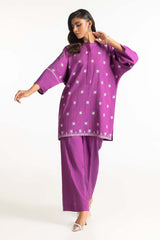 Two-Tone Herringbone Embroidered Shirt And Trouser