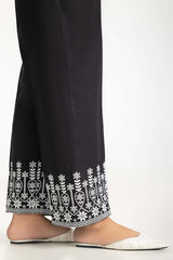 Black Khaddar Embroidered Trouser