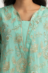 3 Piece Chiffon Embroidered Suit