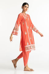 Lawn Embroidered Shirt And Tulip Shalwar