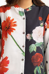 poly-cambric Printed Shirt