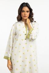 Poly Cambric Printed With Embroidered Co-Ord Set