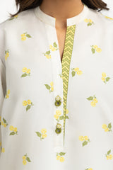 Poly Cambric Printed With Embroidered Co-Ord Set