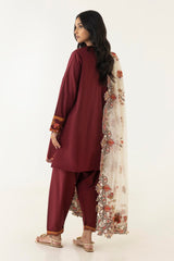 Stitched Embroidered Lawn Skinny Shalwar