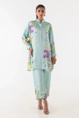 Stitched Poly Satin Shirt