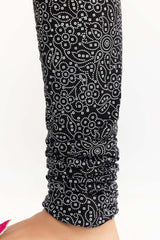 Black Screen Printed Cambric Churidar