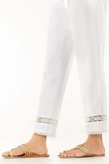 White Raw Silk Pants