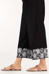 Black Khaddar Embroidered Trousers