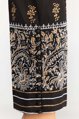 Black Screen Printed Cambric Trousers