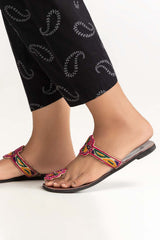 Black Dyed Cambric Screen Print Shalwar