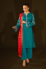 Jacquard Embroidered Shirt And Jacquard Dupatta