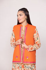 Printed Melody Embroidered WaistCoat