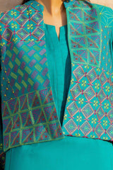 Khaddar Embroidered Crop Jacket