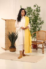 Yarn Dyed Embellished Shirt And Dupatta