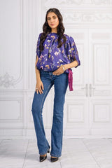 Charmeuse Silk Digital Printed Shirt