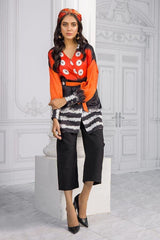 Charmeuse Silk Digital Printed Shirt