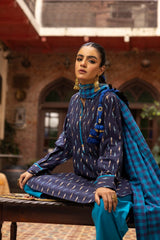 Jacquard Shirt And Dyed Trouser With Jacquard Dupatta