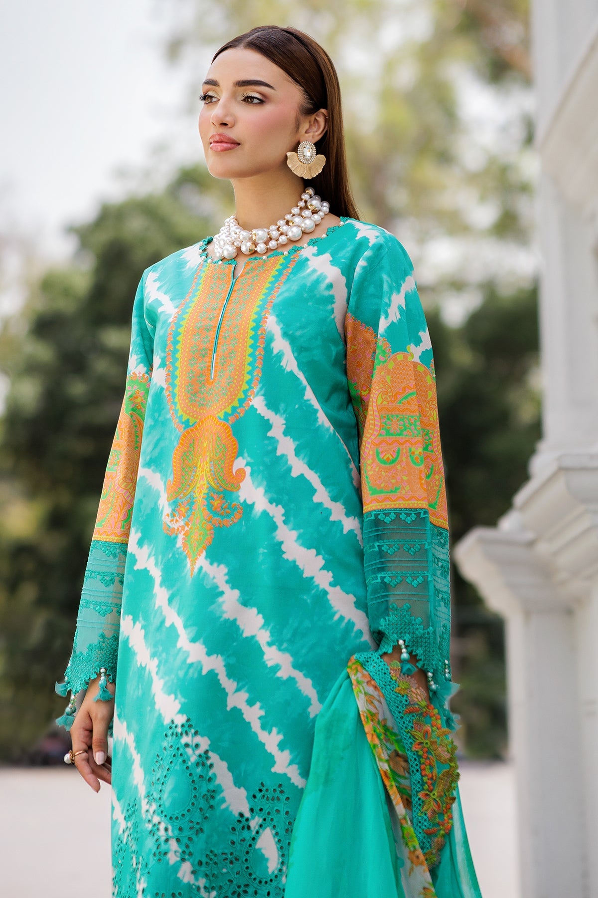 3-PC Stitched Embroidered Lawn Collection  AG6-07 P