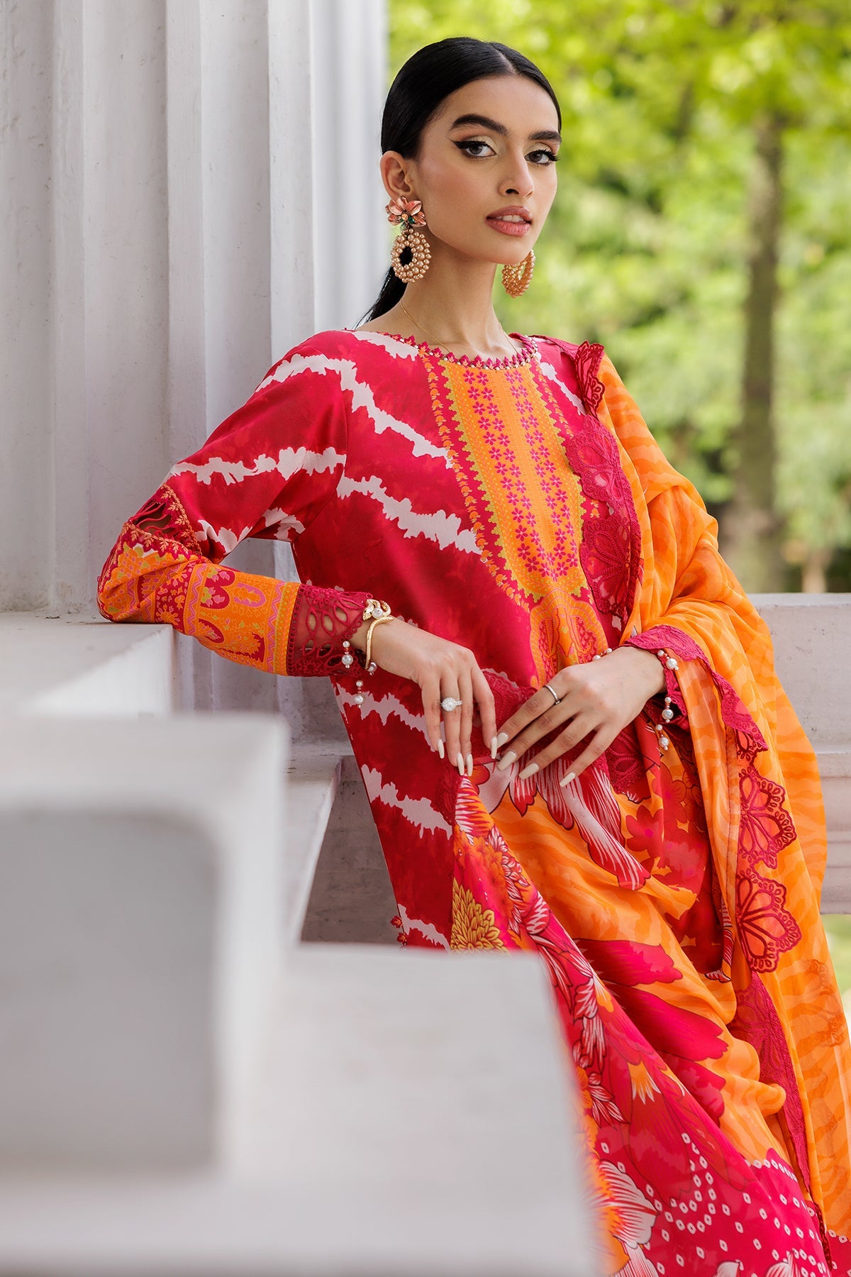 3-PC Stitched Embroidered Lawn Collection  AG6-04 P