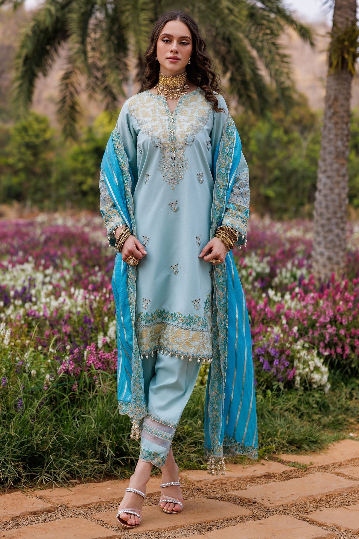 3-PC  Embroidered Lawn Collection Suit CZ5-02 P