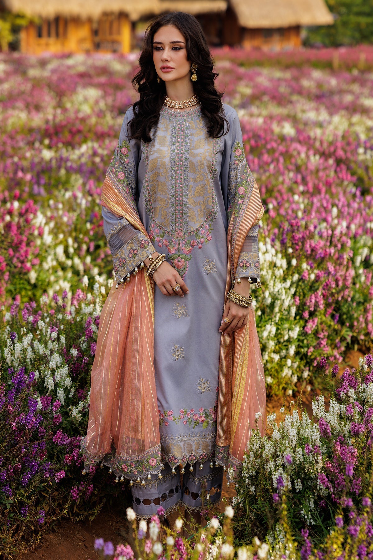 3-PC  Embroidered Lawn Collection Suit CZ5-05 P