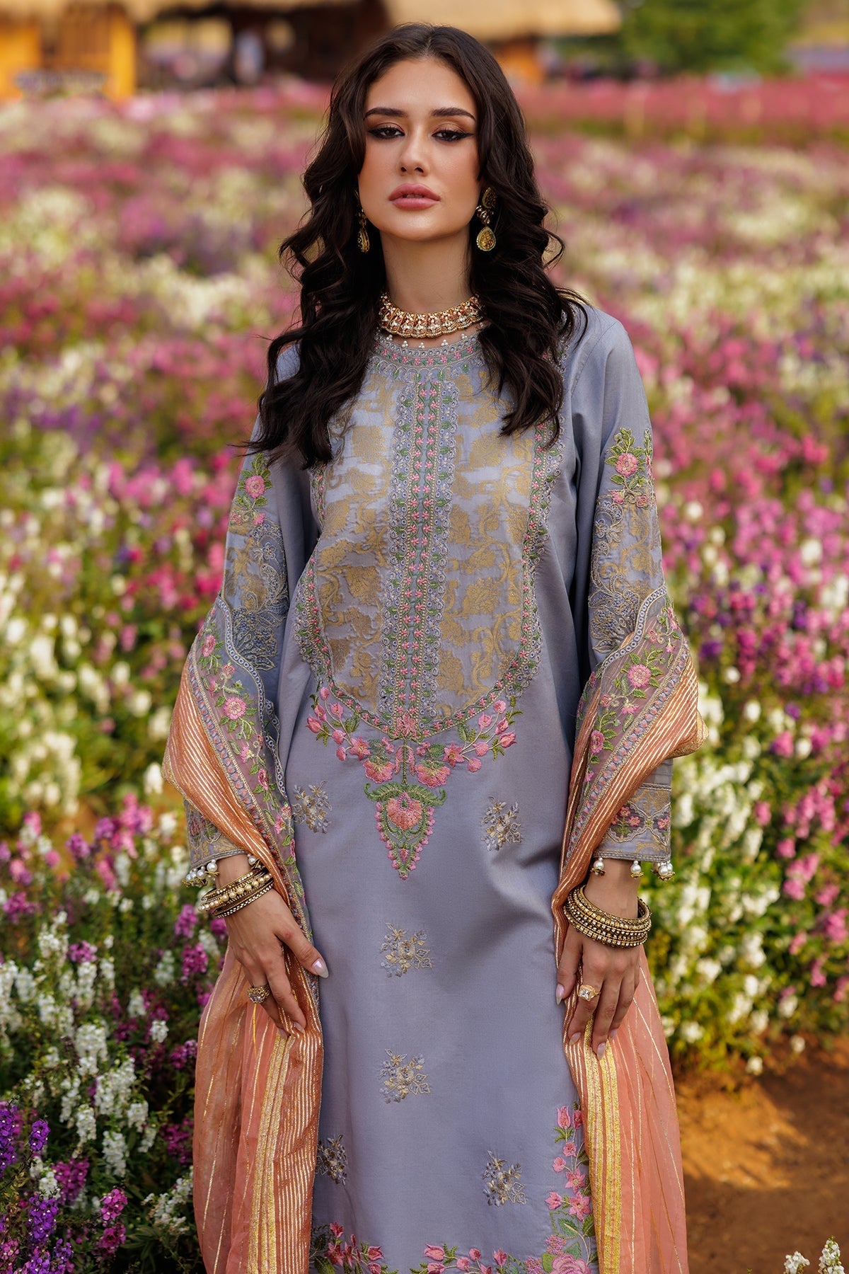 3-PC  Embroidered Lawn Collection Suit CZ5-05 P