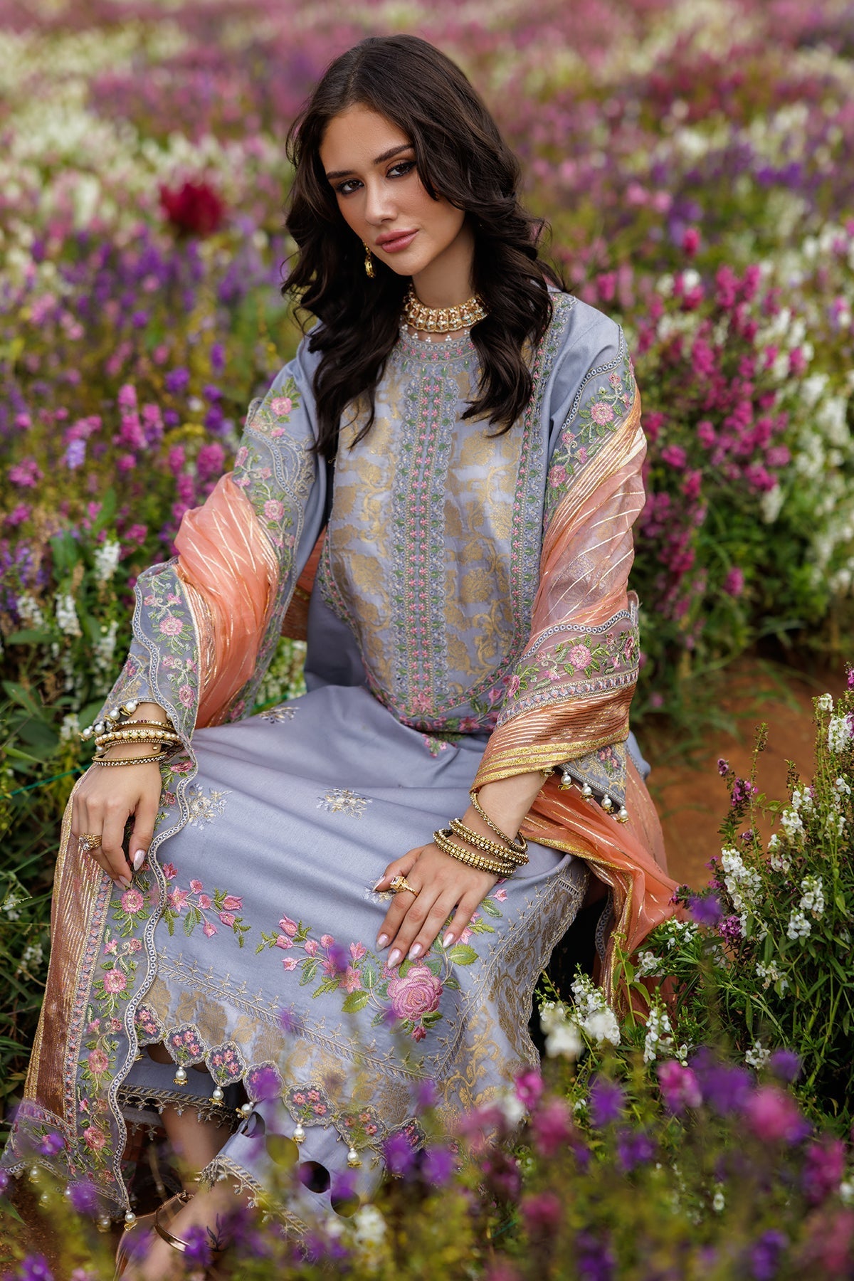 3-PC  Embroidered Lawn Collection Suit CZ5-05 P