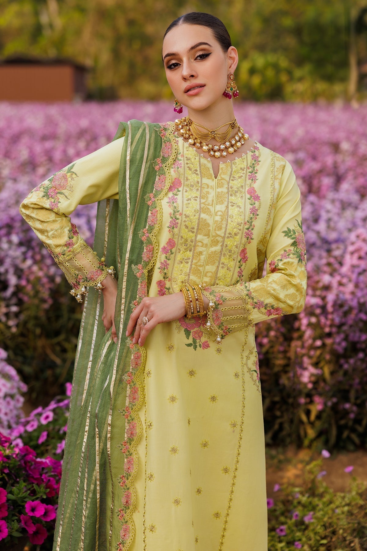 3-PC  Embroidered Lawn Collection Suit CZ5-06 P