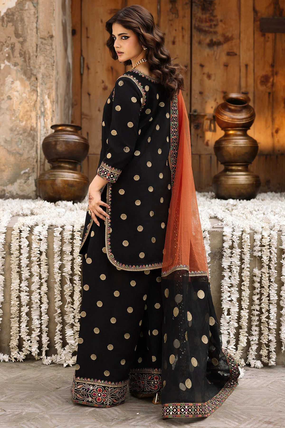 3-PC Embroidered Raw-Silk CMA-6-357